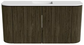 Mondiaz Joya 85cm toiletmeubel ronding links/rechts shadow met wastafel faye midden zonder kraangat talc