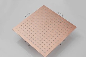 Saniclear Plus inbouw regendouche met inbouw douchekop 30x30cm en staafhanddouche geborsteld koper