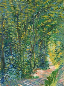 Kunstreproductie A path in the woods, Vincent van Gogh