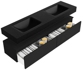 Zaro Alan badmeubel 170cm urban 2 lades met vrijhangende wastafel cloud dubbel 2 kraangaten urban