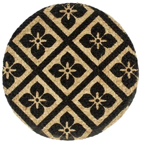 vidaXL Placemats 4 st rond 38 cm jute zwart
