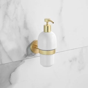 Saniclear Brass zeepdispenser geborsteld messing mat goud