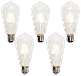 Set van 5 Smart E27 LED lampen ST64 4,5W 470 lm 1800-4000K
