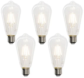 Set van 5 Smart E27 LED lampen ST64 4,5W 470 lm 1800-4000K