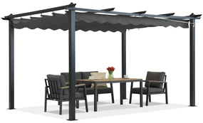Tuinpaviljoen Barbados 3x4 m antraciet Garden Point