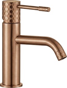 Wastafelkraan Rea Lungo Diamond Brush Copper Low