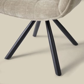 Beige Eetkamerstoel Met Stiksels