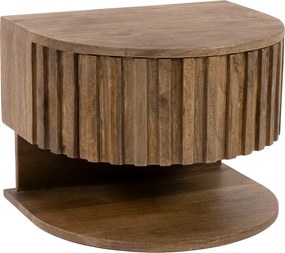 Zwevend Nachtkastje Hout Met Legplank - 40x35x30cm.