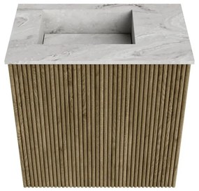 Mondiaz Joya DLux 40cm toiletmeubel dusk met wastafel faye links 1 kraangat glace