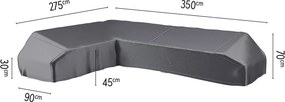 Platinum Aerocover platform loungesethoes links - Ademende hoes voor loungeset met platform links 350 x 275 x 90 x H30/45/70cm