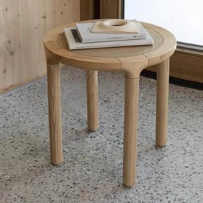 Zuiver Storm Ronde Bijzettafel Eiken - 35 X 35cm.