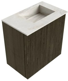 Mondiaz Joya DLux 40cm toiletmeubel shadow met wastafel faye rechts zonder kraangat ostra