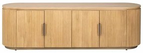 Richmond Interiors Belfort Ovaal Tv-meubel Eiken Met Ribbels - 185x45x56.5cm.