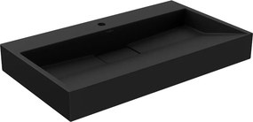 Mexen Ava opbouw wastafel van composiet 1/O 80 x 46 cm, zwart - 23018071