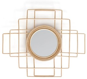 Grafische spiegel in rotan 60,5x73,5 cm, Tadako