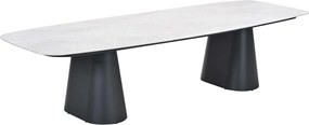 Garden Impressions Noah tuintafel 320x120 cm - donker grijs - verona sand