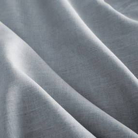 Verduisteringsgordijn van gewassen linnen, leren lussen, Private