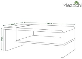 FOLK beige / zwart, moderne salontafel