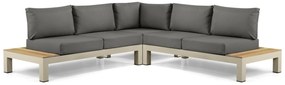 Loungeset 5 personen Aluminium/Teak Taupe Lifestyle Garden Furniture Vittoria