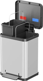 Hailo hailo oko duo plus m - (4*) inox - Huisafval - 33x32x43cm - roestvrij staal / kuntstof - 11 liter (2 + 9L)