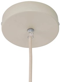 Japandi hanglamp crème met linnen kap - Aisha