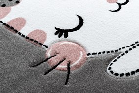 Tapijt PETIT KITTY kat poes poesje ROND grijskleuring
