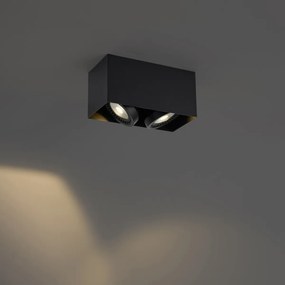 Moderne opbouw spot zwart incl. LED dimbaar 2-lichts - Dionysos