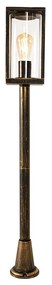 Vintage staande buitenlamp antiek goud 100 cm IP44 - Charlois