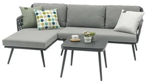 Ascona chaise longue loungeset 3 delig rope