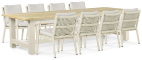 Tuinset 8 personen 300 cm Aluminium/rope Taupe Coco Sevilla/San