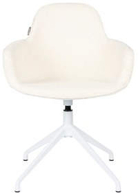 Zuiver Albert Kuip Swivel Witte Armstoel Draaibaar