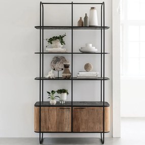 DTP Home Soho Stellingkast Teak En Mortex - 110x45x210cm.