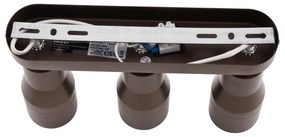 Afgeronde plafondspot donker brons GU10 50mm 3-lichts - Stanley