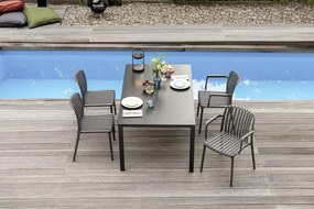 Kettler Cubic aluminium tuintafel 160x95 cm. - Antraciet