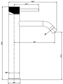 Mueller Clyde hoge wastafelmengkraan PVD-coating chroom