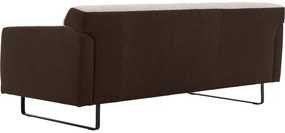 Goossens Excellent Bank Montreal bruin, leer, 3-zits, modern design