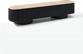 TV Meubel Met Travertin - 200x40x55cm.
