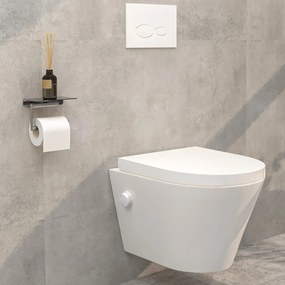 Mueller Afesta randloos toiletpot met bidetsproeier warm/koud en softclose zitting wit mat