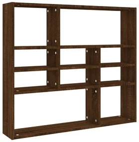 vidaXL Wandschap 90x16x78 cm bewerkt hout bruineikenkleurig