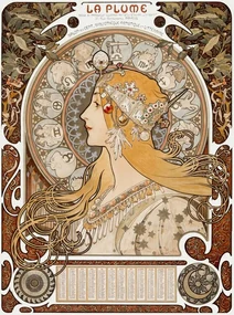 Kunstreproductie Poster for the magazine “La plume”, Alfons Mucha