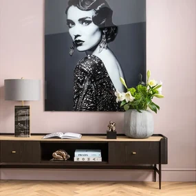 Kare Design Milano Zwart Design Tv-meubel - 200x40x55cm.