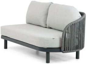 Hoek loungeset 5 personen Aluminium/rope Grijs  Santika Furniture Santika