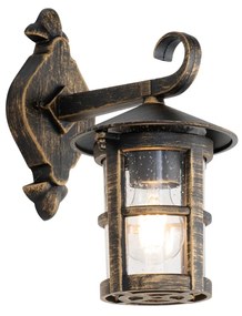 Klassieke buiten wandlantaarn antiek goud IP44 - Herb