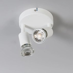Moderne spot wit kantelbaar rond 2-lichts - Jeany