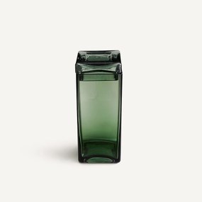 Handgeblazen glazen doos, hoogte 19,2 cm, OROA