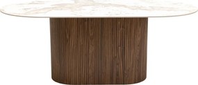 Kare Design Ruben Marmere Ovale Eettafel 200 - 200 X 100cm.