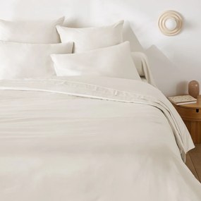 Dekbedovertrek in katoensatijn, Opale