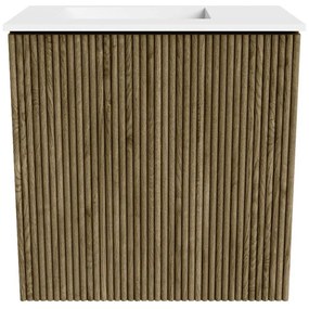 Mondiaz Joya 40cm toiletmeubel dusk met wastafel faye links zonder kraangat talc