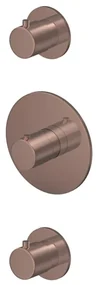 Hotbath Buddy inbouwthermostaat - 2 stopkranen - geborsteld koper PVD CB007EXTBCP