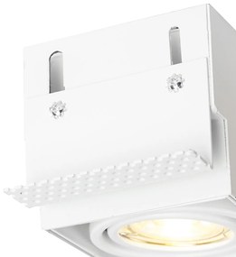 Set van 6 inbouwspot wit GU10 kantelbaar trimless - Oneon Modern GU10 vierkant Binnenverlichting Lamp
